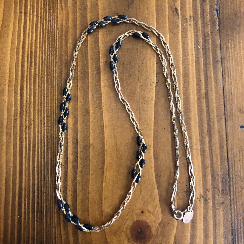 Vintage braid bead necklace